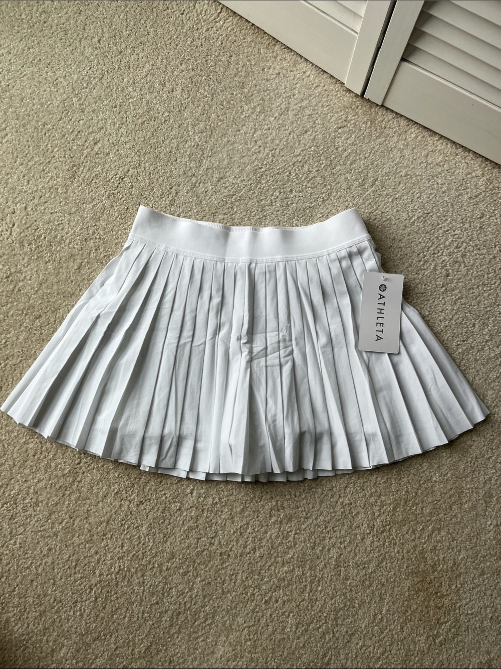 Athleta White Pleated Skater Tennis Skirt